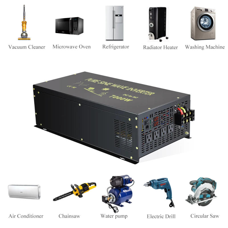 Description Picture 4 of itemPure Sine Wave Inverter 7000W 24V 230V Solar Panel Inverter Solar System Power Supply Converter 12V/48V DC to 120V/220V/240V AC