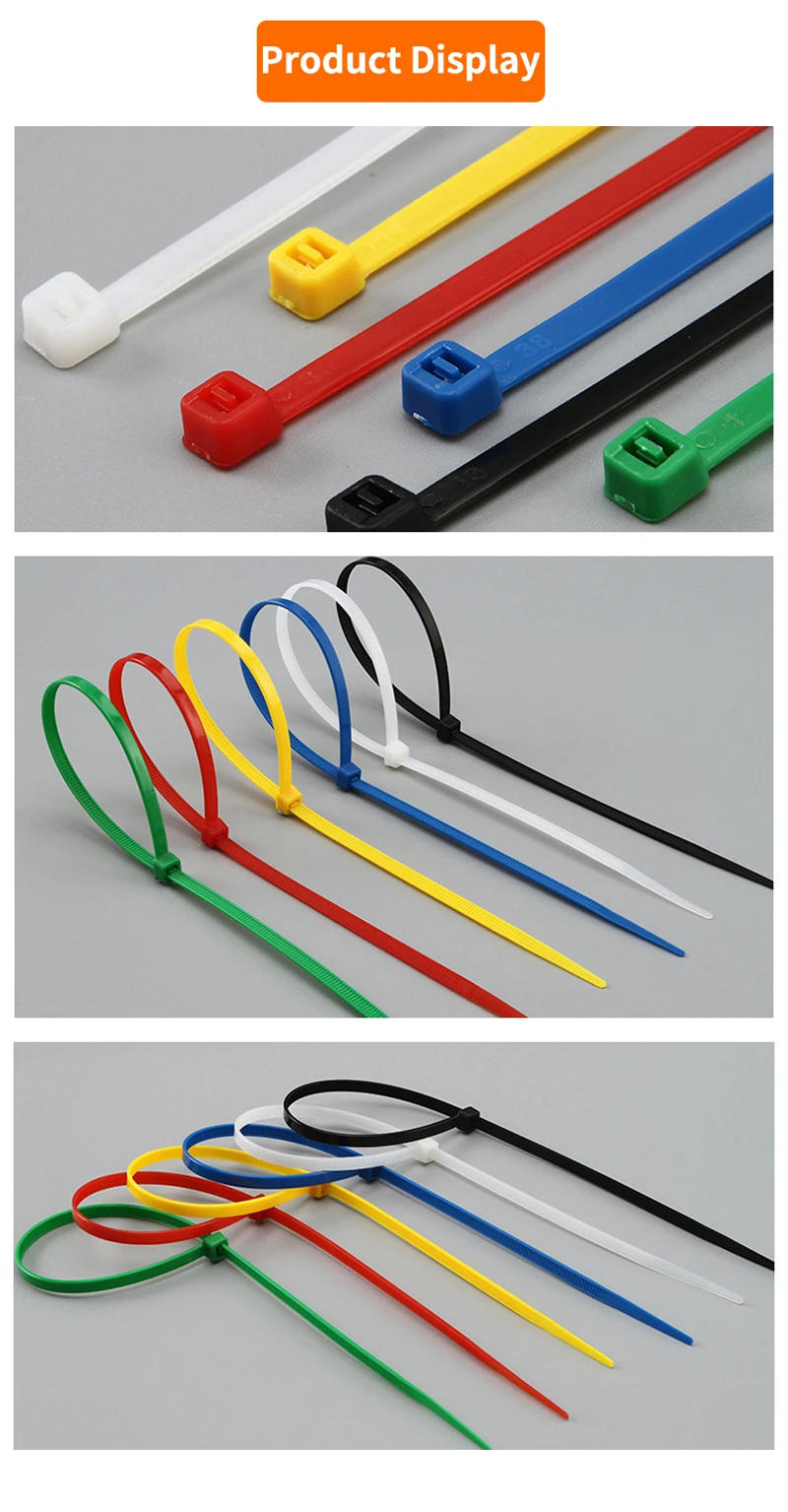 Description Picture 4 of itemColorful Cable Management Assorted Industrial Supply Fasteners Plastic Wire Zip Ties Organiser Nylon Electric Cable Tie