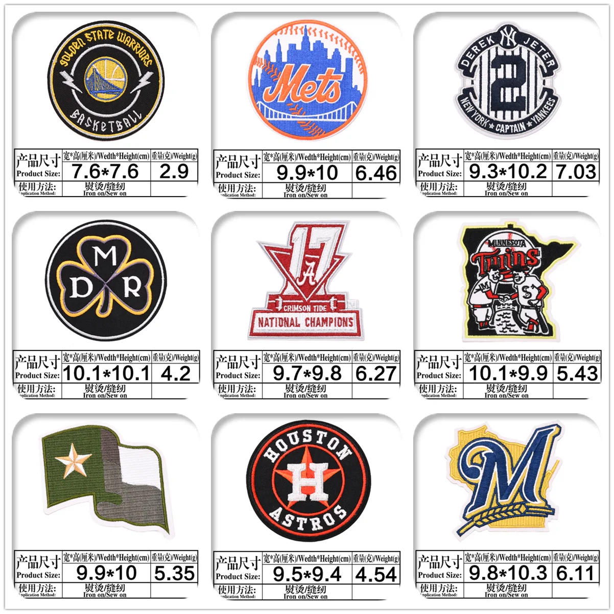 Description Picture 3 of itemHigh Quality Round Embroidery Patch Ironing Badge DIY Garment Shoes Hats and Bags Decorative Accessories Patch