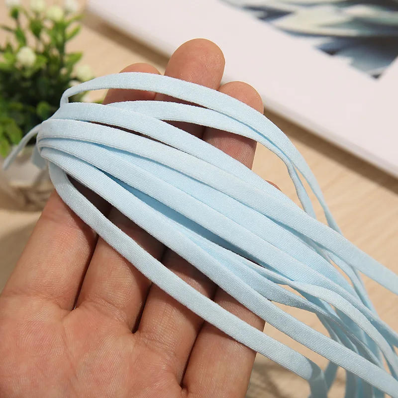 Description Picture 6 of item10/20/50y 5MM DIY Mask Elastic Rope Rubber Band Mask Oil Cord Mask Ear Hanging Rope Belt for DIY Protective Clothing Accessories