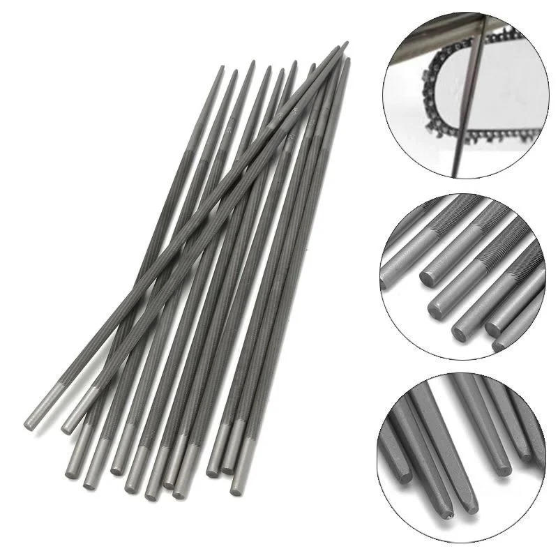 Description Picture 3 of item12 Pieces Chainsaw Round Files 4.8mm for Sharpening Chain Saw Sharpener Usually