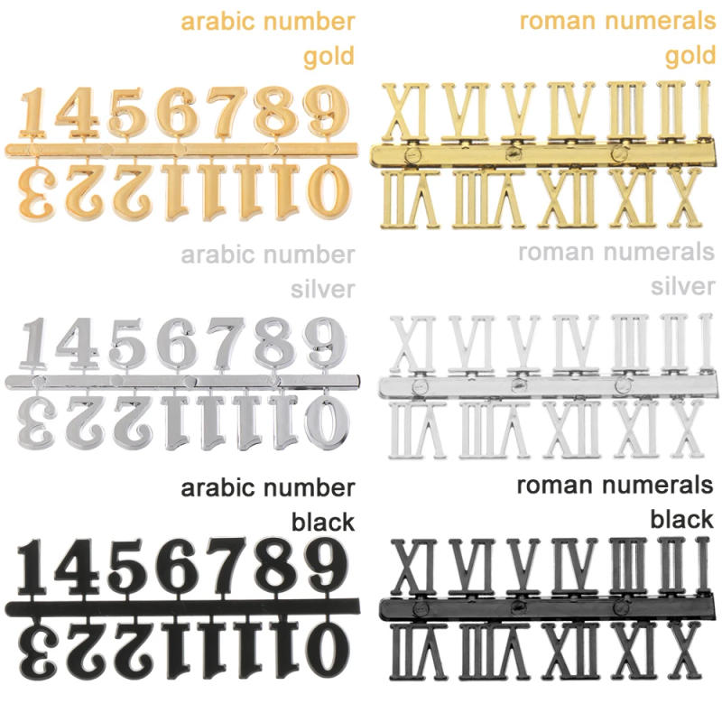 Description Picture 4 of itemDIY Repair Tools Replacement Gadget Restore Clock Numerals Accessories Arabic Number Quartz Clock Parts Roman Numerals