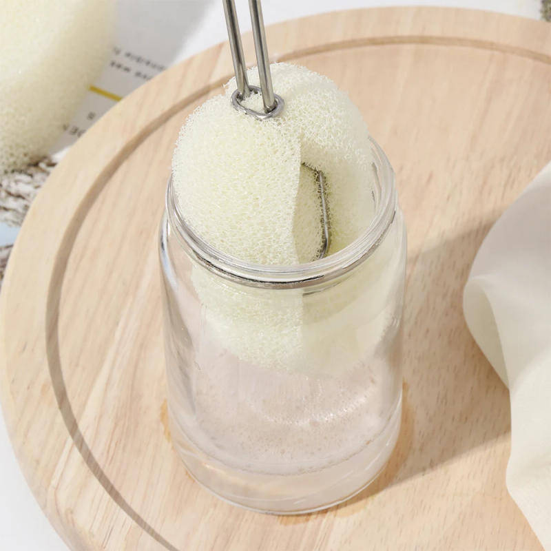 Description Picture 6 of itemDetachable Bottle Cup Washing Sponge Brush with Stainless Steel Handle Replaceable Sponge Cleaning Brush Home Kitchen Tools