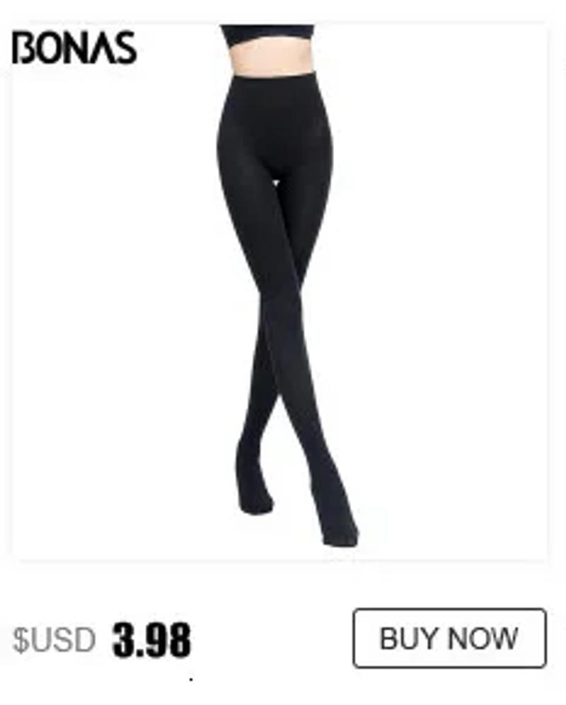 Description Picture 4 of itemBONAS 20D Sexy Pantyhose for Women, Nylons Tights, Hip-Lifting, Black, Slim, Spring, Autumn Fashion, Anti-peeping privacy socks