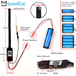 Full HD 1080P IP P2P Micro Cam  WIFI Flexible Mini Camera Video Audio Recorder Motion Detection Camcorder Support TF Card