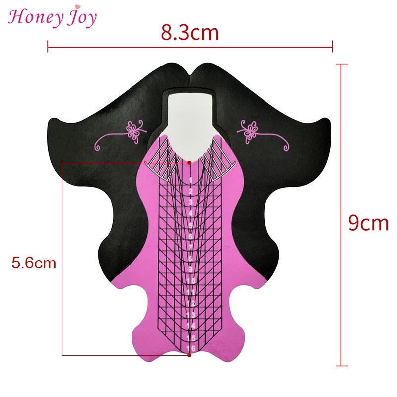 Description Picture 3 of item50pcs/100pcs Pro Square/Rhombus/Stiletto Longest Nail Form Acrylic Nails UV Gel Nail Extension Guide Form Self-Adhesive Sticker