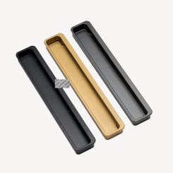 2Pcs Aluminum Alloy Matte Black Grey Champagne Gold Furniture Cabinet Closet Sliding Door Recessed Flush Finger Pull