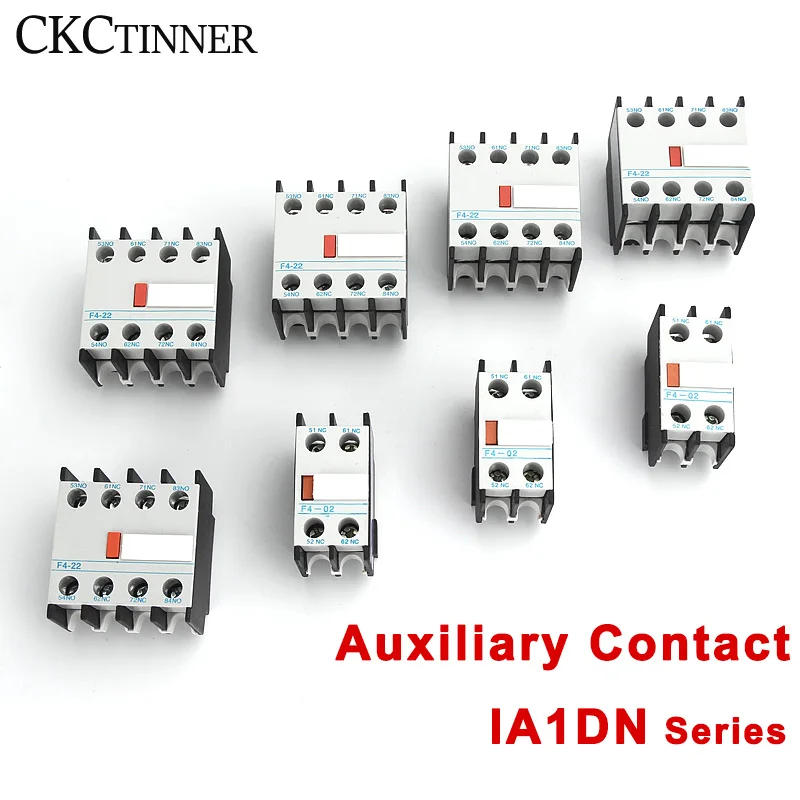 Description Picture 2 of itemAuxiliary Contact for CJX2 LC1-D AC Contactor LA1-DN22 LA1-DN11 F4-02 F4-11 F4-22 F4-11 F4-31 Contactor block 4 Poles 2NO+2NC