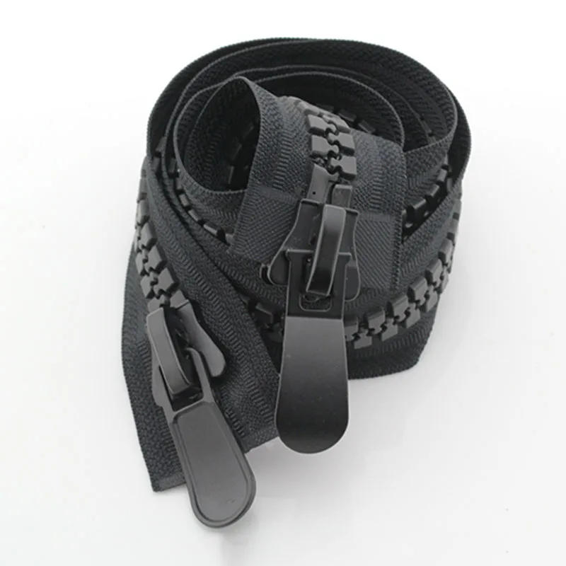Description Picture 6 of item#20 50-150cm double Way Separating Super Large Resin Zipper black for Parka Down Jacket Coat Tent Zipper Sliders DIY Sewing