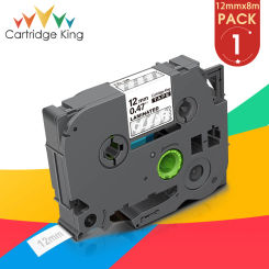 12mm tz135 Laminated Label for Brother tz 135 tz-135 White on Clear Compatible for Brother Label Printer PT-E100 PT-E105 PT-E110
