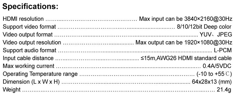 Description Picture 6 of itemMini 4K USB 3.0 Video Capture Card HDMI-compatible USB 2.0 Game Recording Box for Computer Youtube OBS Live Streaming Broadcast