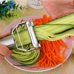 High Quality Dual Stainless Steel Potato Cucumber Carrot Grater Julienne Peeler Vegetables Fruit Peeler Vegetable Slicer Tools