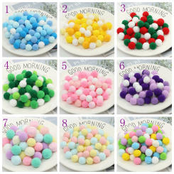 10/15/20/25/30mm Mix Color Mini Fluffy Soft Pom Poms Pompoms Ball Handmade Kids Toys Wedding Decor DIY Sewing Craft Supplies 20g