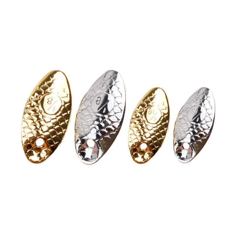Description Picture 4 of item10pcs/lot Fishing Spinner Rings Blades Water drop fish scale sequins Nickel Spoons Plaice Tackle Craft DIY bait lure accessories