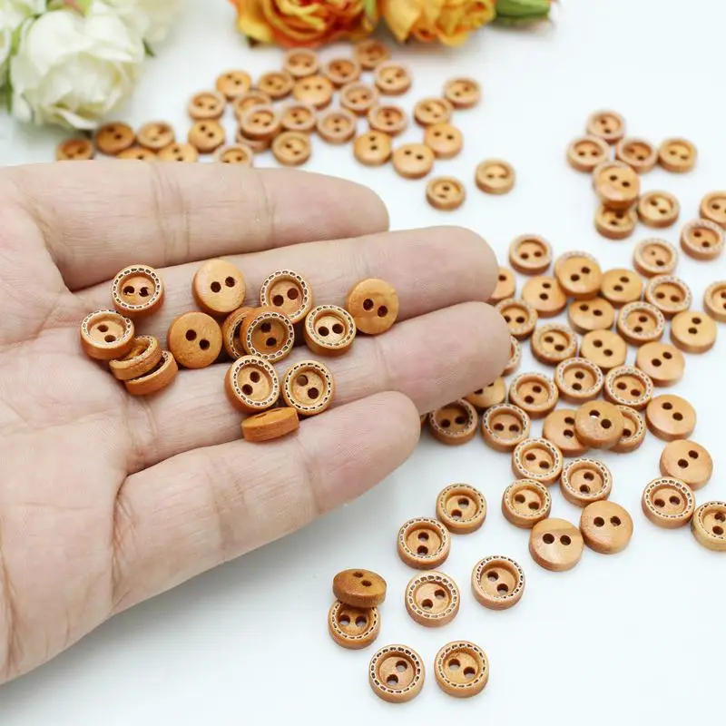 Description Picture 5 of item100pcs or 200pcs/lot Mix mini buttons for doll craft scrapbooking wood small buttons 9mm -10mm diy crafts Supplies Home Decor