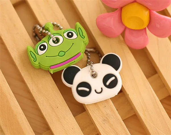 Description Picture 5 of item1Pcs Cute Anime Keychain Silicone Cat Dog Protective Key Case Cover for Key Control Dust Cap Holder Gift Women Key Chain