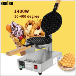 XEOLEO Electric Waffle Maker 1400W Egg Puff Waffle Maker Machine Non-stick Coating Bread Maker Machine Intelligent Panel