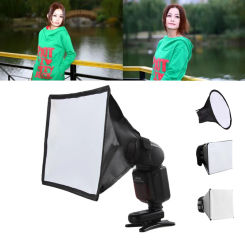 Flash Diffuser Reflector Softbox Professional Mini Photo Diffuser Round Square Soft Light Box for Canon Nikon Sony Camera
