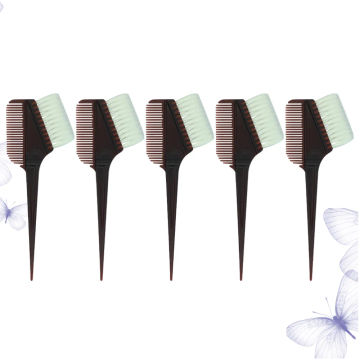 5/10Pcs Coffee Hair Coloring Kit DIY Hair Dye Bowl Hair Dye Comb Brush Dye Hair Tool for Barber Hairdresser