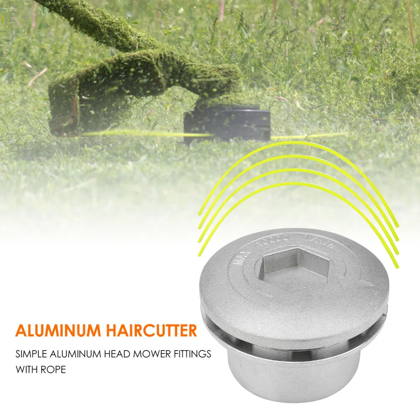 Description Picture 6 of itemAluminum Line Trimmer Head Grass Brush Cutter Accessory Replacement Parts Garden Grass Cutter Head with 4Lines For Lawn Mower