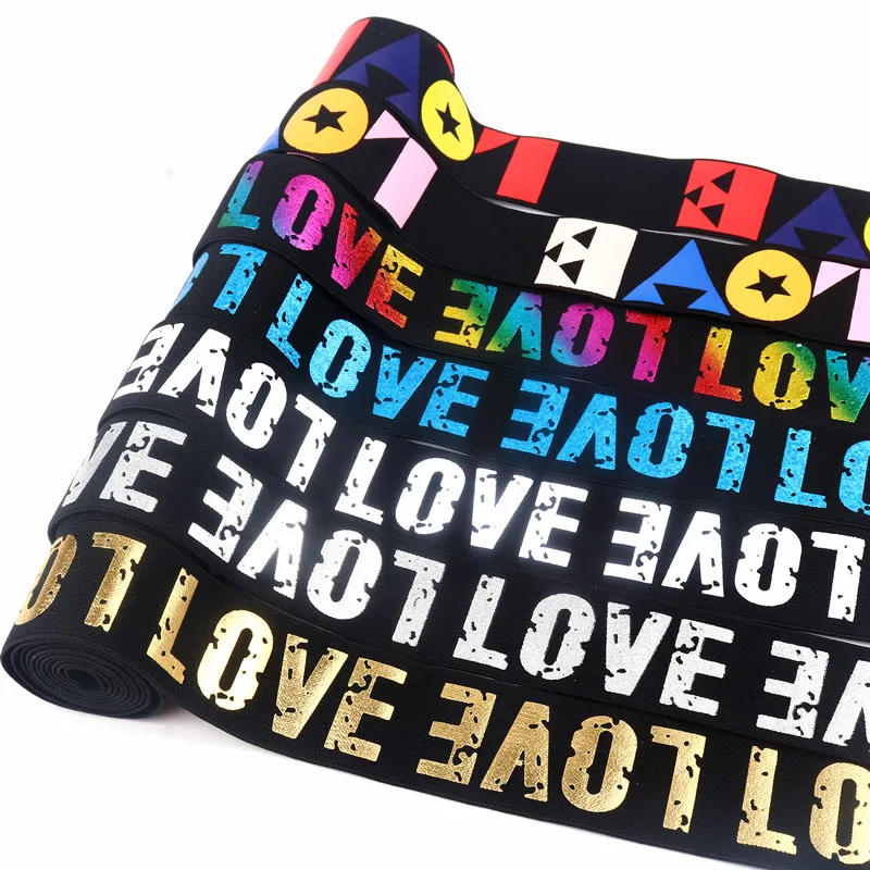 Description Picture 6 of item2/2.5/3/4cm Elastic Band LOVE Alphabet Jacquard Rubber Band Waistband Elastic Trousers Webbing DIY Sweing Accessories 1Meter