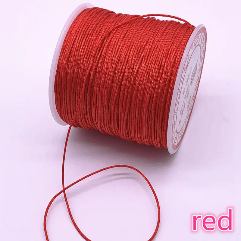 Description Picture 5 of item100 Meters 0.8mm Nylon Cord Thread Chinese Knot Macrame Cord Bracelet Braided String DIY Beading Thread