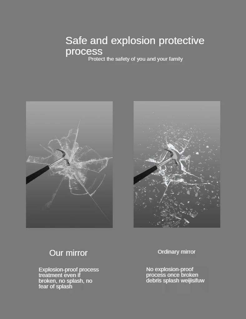 Description Picture 5 of itemSimple Frameless Special-Shaped Bathroom Mirror Irregular Art Decorative Wall-Mounted Punch-Free Bathroom  Explosion-Proof