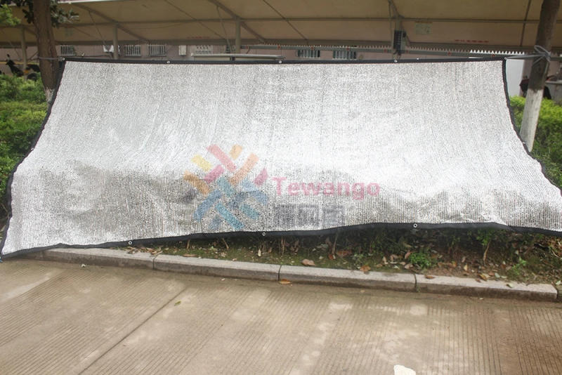 Description Picture 5 of itemTewango Reflective Aluminum Shade Cloth With Reinforcing Binding Mounted Grommets Pets Cars Shade Net 2x4M 80%UV Block