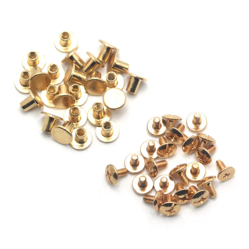 Description Picture 5 of item20Sets Diameter 8.3mm 10mm Leathercraft Accessories Rivet Craft DIY Screws Fastening Studs Belt Decor Jewelry Made Supplies