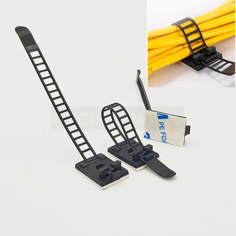 Description Picture 2 of itemAdjustable Cable tie Mounts Fixing Cable Clips Self-Adhesive Cable Holder Wire Organizer cable tie mounting base Cable clamp