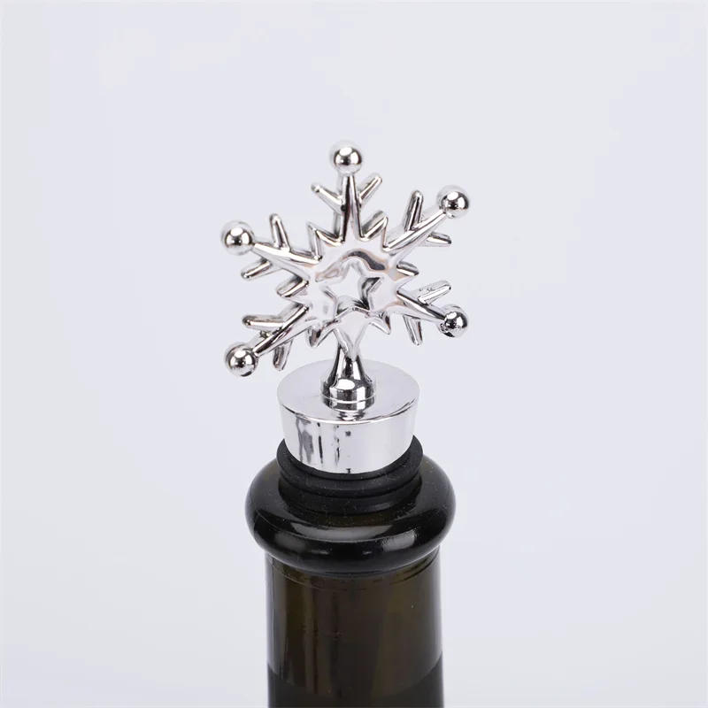 Description Picture 6 of itemNew Wine Bottle Stopper Snowflake Crown Pattern Beverage Bottle Corks Sealer for Wine Lovers Home Kitchen Bar Tools Accessories