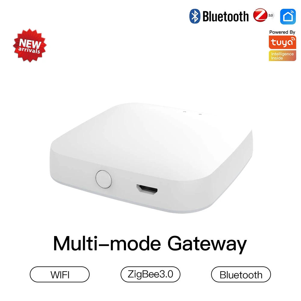 Description Picture 3 of itemMOES Multi-mode Smart Gateway ZigBee WiFi Bluetooth Mesh Hub Work with Tuya Smart App Voice Control via Alexa Google Home