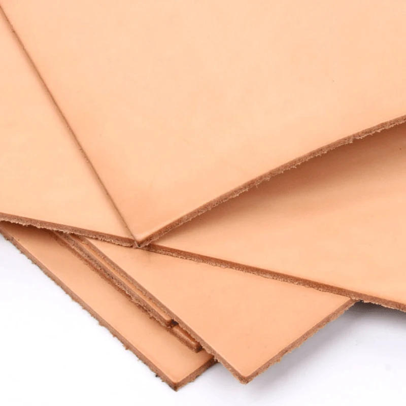 Description Picture 2 of item3mm Thick Genuine Leather Fabric Vintage Cowhide Vegetable Tanned Leather Crafts Real Cow Hide Tan Full Grain Pieces Strip