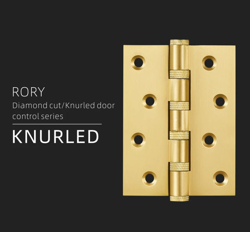 Description Picture 3 of itemDooroom Brass Knurled Door Hinges Free Slot Smoothly Thickening Mute Door Hinges 4 Inch 5 Inch