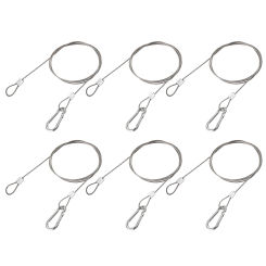 Uxcell Picture Hanging Wire Kit, 6Set 1M Loop and Hook Hanging Wire for Home Picture Art Gallery Picture Display Load 66 lbs