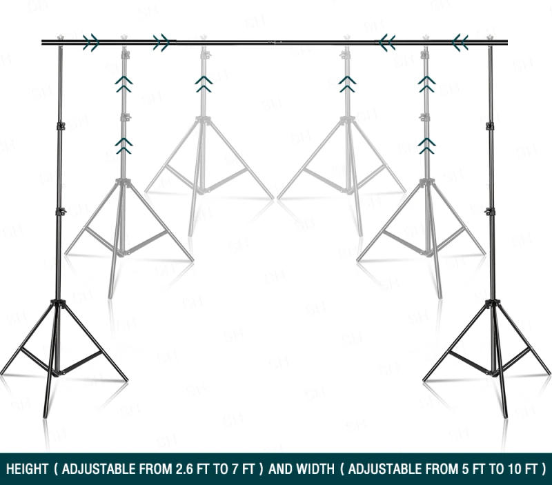 Description Picture 5 of itemPhotography Background Stand Video Studio Photo Backdrop Background Stand Party Accessories Telescopic Backgrounds Studio Photo
