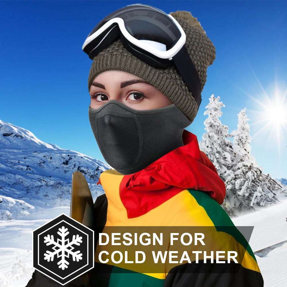 Description Picture 6 of itemCold Weather Neck Warmer Ear Cover Fleece Thermal Scarf Mask Face Bandana Skiing Cycling Sport Snowboard Hiking Men Women Winter