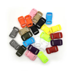 10Pcs 3/8" 10mm Side Release Buckle Curved Parachute 550 Paracord Bracelet DIY Dog Collar Strap Webbing Outdoor Camp