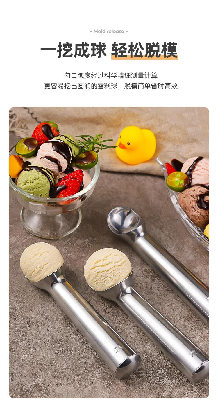 Description Picture 5 of itemAixiangru-Ice Cream Scoop, Aluminum Alloy Ice Ball Maker Scoops, Bubble Tea, House Kitchen Accessories
