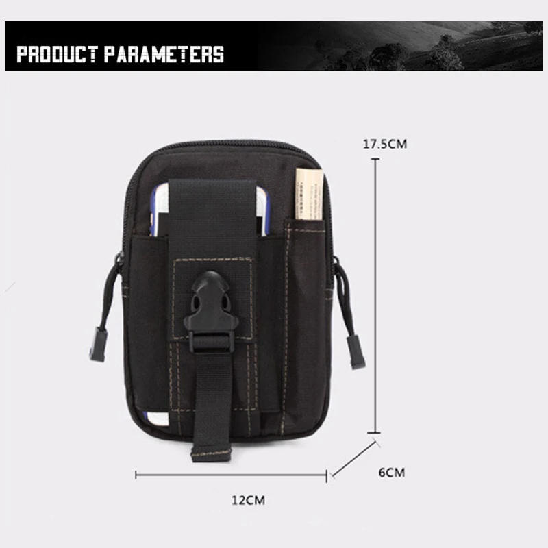 Description Picture 4 of itemMen's Waist Pack Small Pouch Belt Bag Molle Hunting EDC Tools Pocket Outdoor Sports Running Pouch Travel Camping Bags Soft Back