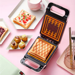 Electric Sandwich Waffles Maker 600W Household Breakfast Waffles Maker Machine Egg Cake Oven With Double-Sided Fast Heating 220V