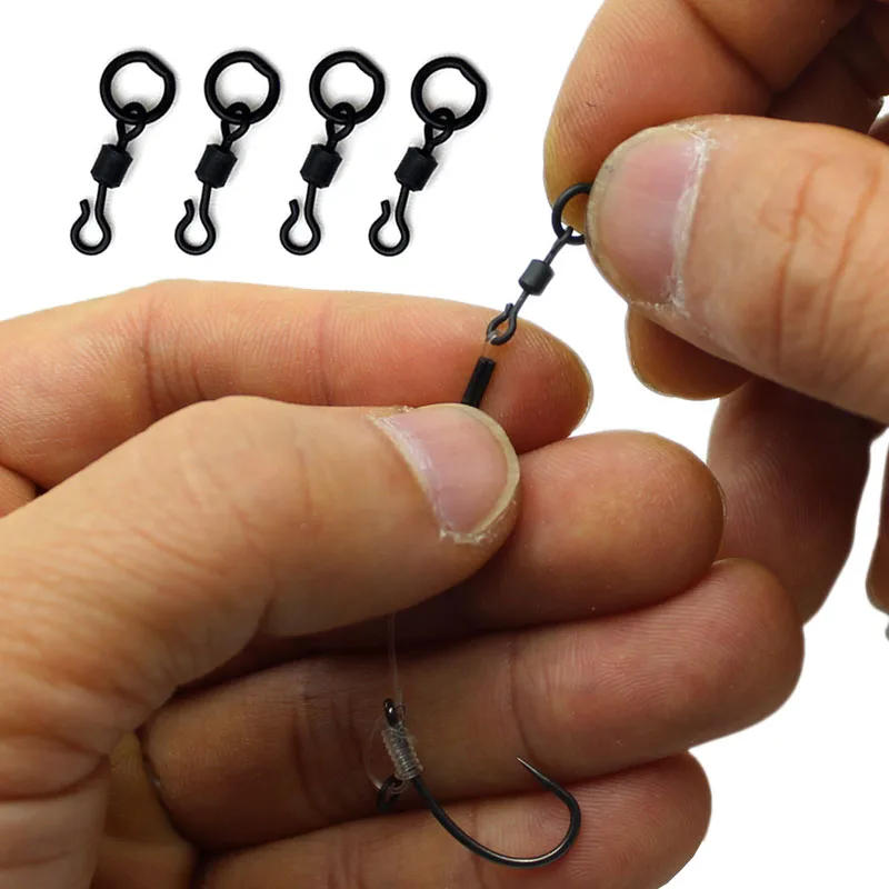 Description Picture 2 of item20pcs Carp Fishing Accessories Swivel Round Quick change Ring swivels UK size 11 Ronnie 360 Chod Carp Fishing Rigs