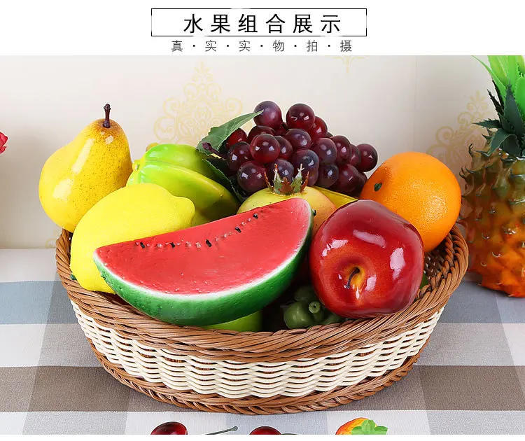 Description Picture 2 of item20PCS 15x6.8cm Artificial Watermelon Food Crafts Photography Props Christmas Halloween Home Kitchen Window Display Fake Fruits