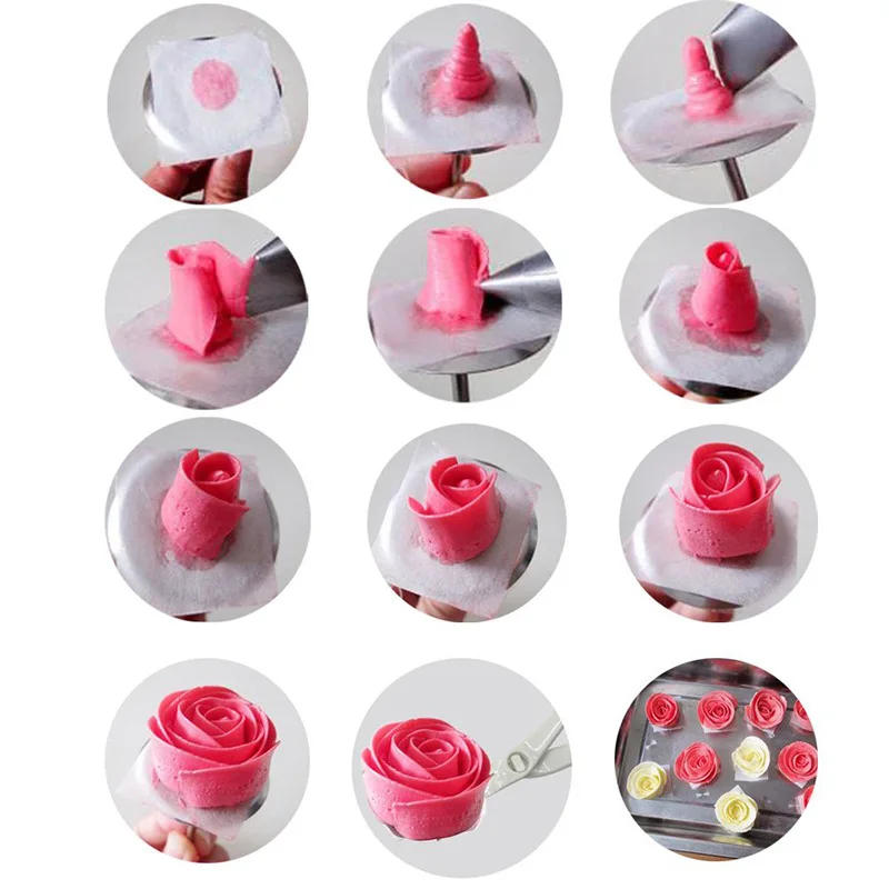 Description Picture 6 of itemFondant Flower Cake Decorating Set Cake Flower Stand Nail Cream Cake Scissors For Icing Cream Flower Transfer Decorating Tools
