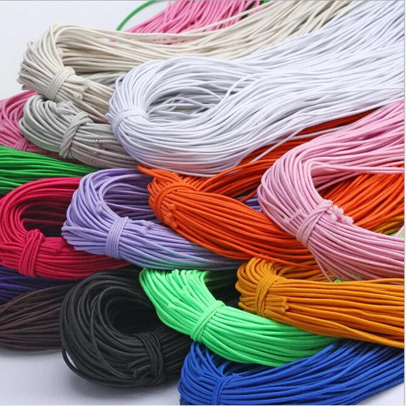 Description Picture 2 of item1mm Colorful High-Elastic Round Elastic Band Round Elastic Rope Rubber Band Elastic Line DIY Sewing Jewelry Accessories 9yards