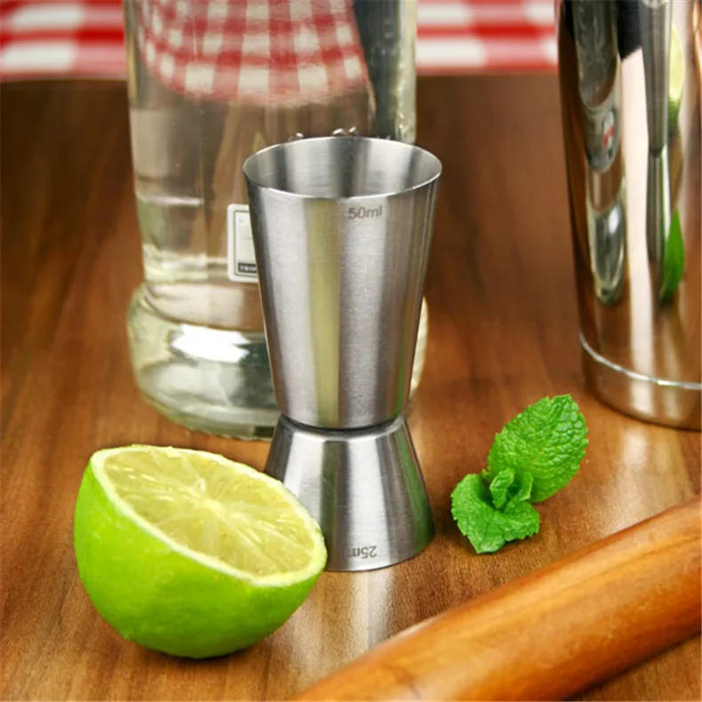 Description Picture 5 of itemStainless Steel Cocktail Measuring Jigger Double Jigger Measure Shot Drink Spirit Measure Cup Bar Accessories  Bar Tools
