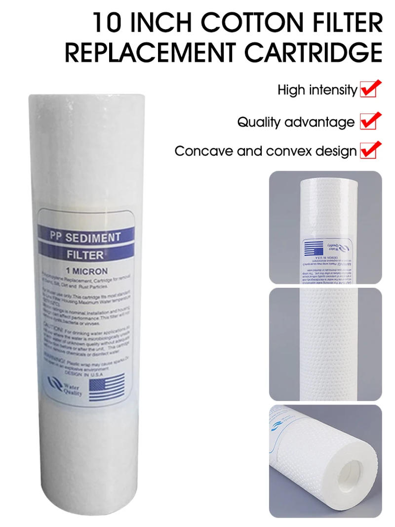 Description Picture 4 of item2022 Real New Household Water Sediment Polypropylene Filter 10" 1/5 Micron Pp Water Replacement Cartridge Dropshipping