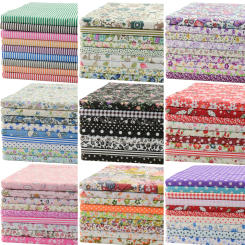 Quilting Fabric, 9/10/50 PCS 19.7x19.7 Inches Cotton Bundle Fat Quarter Patchwork for DIY Sewing Scrapbooking Dot Floral Pattern