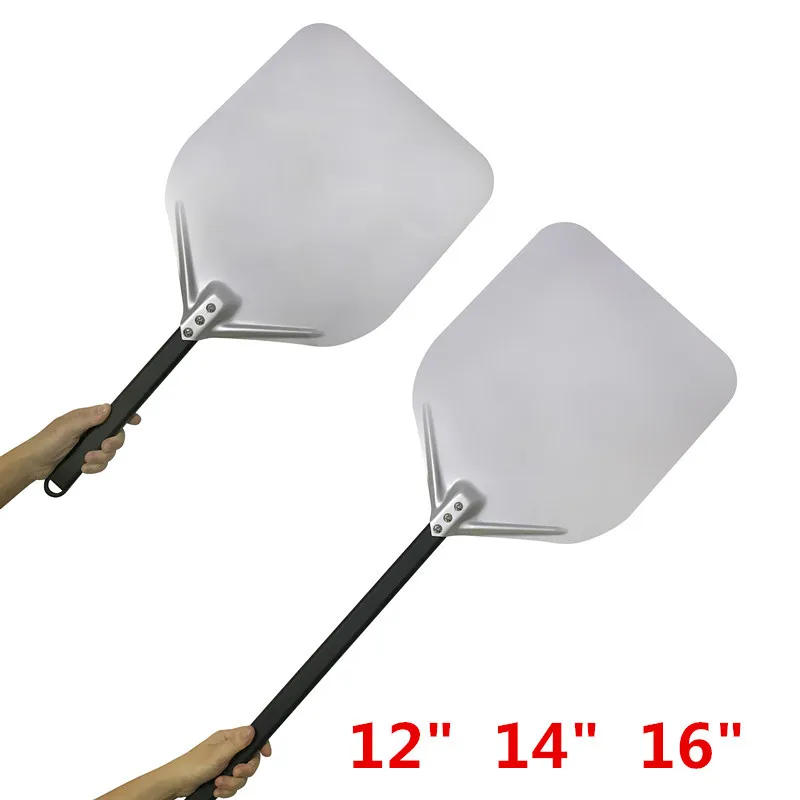 Description Picture 2 of itemBig long Aluminum Pizza Shovel Peel tray net With Long Handle Accessorie Pizza Paddle Spatula Nonstick Round Pan Baking turner