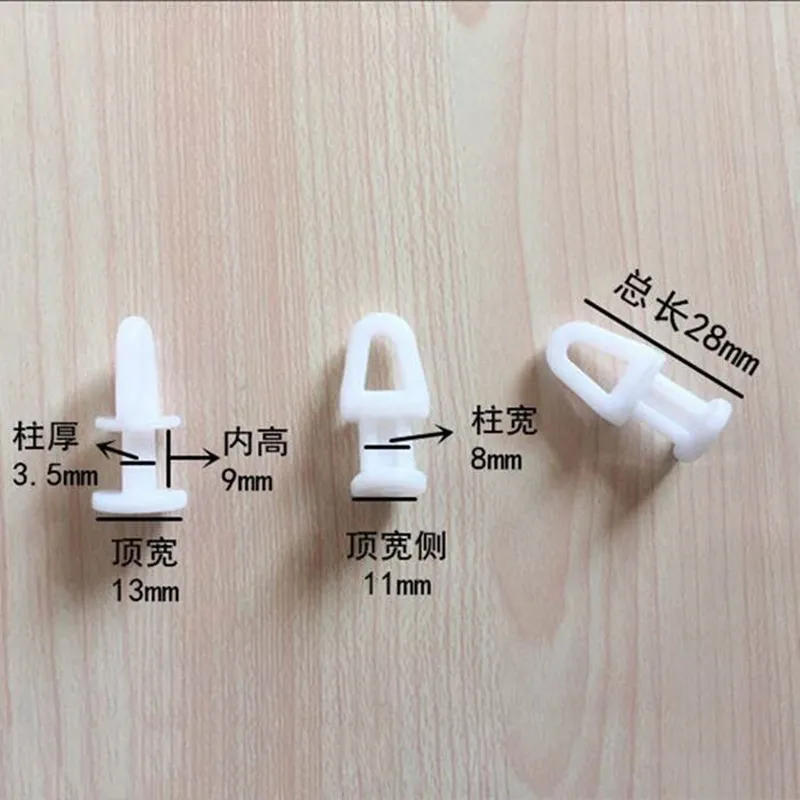 Description Picture 6 of item30Pcs/lot Curtain Rail Plastic Pulley Window White Hook Rollers Curtain Track Accessories Home Renovation Hardware Supplies